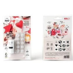 . Bélyegző, kirakós, 10 motívummal, "Nio Szerelem", fehér ház, fekete párnával . Bélyegző, kirakós, 10 motívummal, "Nio Szerelem", fehér ház, fekete párnával