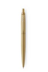 PARKER Golyóstoll, 0,7 mm, nyomógombos, arany színű klip, arany tolltest, PARKER, "Royal Jotter XL", kék