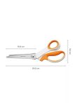 FISKARS Olló, cikkcakk, 24,2 cm, FISKARS "SoftGrip™", fehér/narancssárga FISKARS Olló, cikkcakk, 24,2 cm, FISKARS "SoftGrip™", fehér/narancssárga