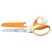 FISKARS Olló, általános, 23 cm, FISKARS "RazorEdge Softgrip", narancssárga-fehér