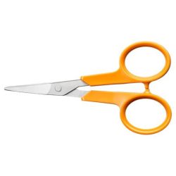 FISKARS Olló, körömvágó, 10 cm, hajlított, FISKARS "Classic", narancssárga