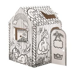 FELLOWES Színezhető karton játszóház, FELLOWES "BANKERS BOX® Playhouse", unikornis, vegyes minta FELLOWES Színezhető karton játszóház, FELLOWES "BANKERS BOX® Playhouse", unikornis, vegyes minta
