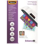 FELLOWES Meleglamináló fólia, 80 mikron, A4, fényes, öntapadó, 100 db, FELLOWES FELLOWES Meleglamináló fólia, 80 mikron, A4, fényes, öntapadó, 100 db, FELLOWES
