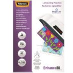 FELLOWES Meleglamináló fólia, 80 mikron, A4, fényes, 100 db, FELLOWES FELLOWES Meleglamináló fólia, 80 mikron, A4, fényes, 100 db, FELLOWES