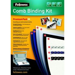 FELLOWES Kezdőcsomag műanyag spirálozáshoz, prémium, 20 dokumentum bekötéséhez, FELLOWES FELLOWES Kezdőcsomag műanyag spirálozáshoz, prémium, 20 dokumentum bekötéséhez, FELLOWES