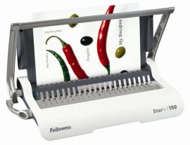 FELLOWES Spirálozógép, műanyag spirálkötéshez, manuális, 150 lap, FELLOWES "Star+"