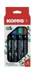 KORES Alkoholos marker készlet, 3-5 mm, vágott, KORES "ECO K-Marker XP2", 4 különböző szín KORES Alkoholos marker készlet, 3-5 mm, vágott, KORES "ECO K-Marker XP2", 4 különböző szín