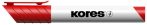   KORES Tábla- és flipchart marker, 1-3 mm, kúpos, KORES "K-Marker", piros
