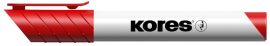 KORES Tábla- és flipchart marker, 1-3 mm, kúpos, KORES "K-Marker", piros