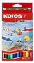   KORES Filctoll készlet, 1-3 mm, kétvégű, kimosható, KORES "Korellos 2in1", 10 különböző szín