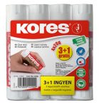 KORES Ragasztóstift, 20 g, 3+1 akciós kiszerelés, KORES KORES Ragasztóstift, 20 g, 3+1 akciós kiszerelés, KORES
