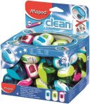 MAPED Hegyező display, egylyukú, tartályos, MAPED "Clean", vegyes színek MAPED Hegyező display, egylyukú, tartályos, MAPED "Clean", vegyes színek