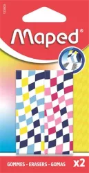 MAPED Radír, kockamintás, MAPED „Checkerboards”, vegyes minták, 2 db