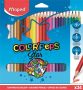   MAPED Színes ceruza készlet, háromszögletű, MAPED "Color'Peps Star", 24 különböző szín