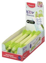 MAPED Írástanuló rollertoll, 0,7 mm, radírozható, MAPED "KIDY Learn MAGIC", kaméleon, zöld, 12 db