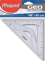 MAPED Háromszög vonalzó, műanyag, 45°, 14 cm, MAPED "Geometric" MAPED Háromszög vonalzó, műanyag, 45°, 14 cm, MAPED "Geometric"