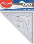   MAPED Háromszög vonalzó, műanyag, 45°, 17 cm, MAPED "Geometric"