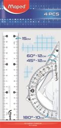 MAPED Vonalzókészlet, kicsi, műanyag, 4 darabos, MAPED "Start" MAPED Vonalzókészlet, kicsi, műanyag, 4 darabos, MAPED "Start"