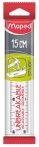 MAPED Vonalzó, műanyag, törhetetlen, 15 cm, MAPED "Study Unbreakable", átlátszó MAPED Vonalzó, műanyag, törhetetlen, 15 cm, MAPED "Study Unbreakable", átlátszó