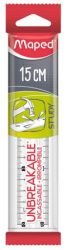 MAPED Vonalzó, műanyag, törhetetlen, 15 cm, MAPED "Study Unbreakable", átlátszó MAPED Vonalzó, műanyag, törhetetlen, 15 cm, MAPED "Study Unbreakable", átlátszó