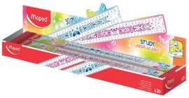 MAPED Vonalzó, műanyag, törhetetlen, 30 cm, MAPED "Study Unbreakable Fancy", vegyes színek MAPED Vonalzó, műanyag, törhetetlen, 30 cm, MAPED "Study Unbreakable Fancy", vegyes színek