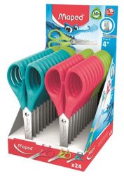 MAPED Olló display, iskolai, 13 cm, MAPED "Essentials Pulse", vegyes színek