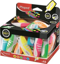 MAPED Szövegkiemelő display, 1-5 mm, MAPED "Fluo Peps Pocket Soft", vegyes neon színek