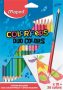   MAPED Színes ceruza készlet, háromszögletű, kétvégű, MAPED "Color'Peps Duo", 36 különböző szín