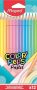   MAPED Színes ceruza készlet, háromszögletű, MAPED "Color'Peps Pastel", 12 különböző pasztell szín
