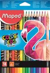 MAPED Színes ceruza készlet, háromszögletű, MAPED "Color'Peps Animal", 18 különböző szín MAPED Színes ceruza készlet, háromszögletű, MAPED "Color'Peps Animal", 18 különböző szín