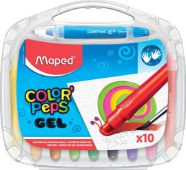 MAPED Zsírkréta, kitekerhető, MAPED "Color'Peps GEL", 10 különböző szín