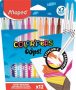   MAPED Filctoll készlet, 3,6 mm, törölhető, MAPED "Color'Peps Oops!", 10+2 különböző szín