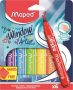   MAPED Ablakfilc készlet, vastag, törlőkendővel, 5 mm, MAPED "Marker'Peps", 6 különböző szín