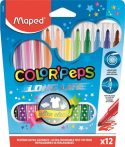 MAPED Filctoll készlet, 1-3,6 mm, kimosható, MAPED "Color'Peps Long Life", 12 különböző szín MAPED Filctoll készlet, 1-3,6 mm, kimosható, MAPED "Color'Peps Long Life", 12 különböző szín