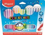   MAPED Filctoll készlet, mosható, MAPED "Color'Peps Long Life", 18 különböző szín