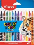 MAPED Filctoll készlet, 2,8 mm, kimosható, MAPED "Color'Peps Animals", 12 különböző szín MAPED Filctoll készlet, 2,8 mm, kimosható, MAPED "Color'Peps Animals", 12 különböző szín