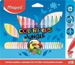 MAPED Filctoll készlet, 2,8 mm, kimosható, MAPED "Color'Peps Jungle", 18 különböző szín MAPED Filctoll készlet, 2,8 mm, kimosható, MAPED "Color'Peps Jungle", 18 különböző szín
