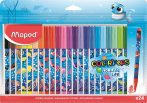   MAPED Filctoll készlet, 2 mm, kimosható, MAPED "Color'Peps Ocean Life", 24 különböző szín