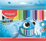   MAPED Filctoll készlet, 2 mm, kimosható, MAPED "Color'Peps Ocean", 18 különböző szín