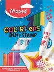 MAPED Filctoll készlet, 7,5 mm, kétvégű, MAPED "Color'Peps Duo Stamp" 8 különböző szín és minta MAPED Filctoll készlet, 7,5 mm, kétvégű, MAPED "Color'Peps Duo Stamp" 8 különböző szín és minta