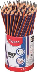 MAPED Grafitceruza, ceruzatartó, HB, háromszögletű, MAPED "Black'Peps Navy"