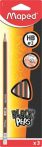   MAPED Grafitceruza radírral, HB, FSC 100%, háromszögletű, MAPED "Black'Peps"