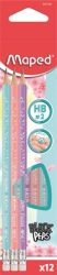 MAPED Grafitceruza radírral, HB, háromszögletű, MAPED "Black'Peps Pastel", vegyes pasztell színek MAPED Grafitceruza radírral, HB, háromszögletű, MAPED "Black'Peps Pastel", vegyes pasztell színek