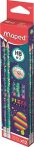 MAPED Grafitceruza radírral, HB, háromszögletű, MAPED "Pixel Party", 12 darab MAPED Grafitceruza radírral, HB, háromszögletű, MAPED "Pixel Party", 12 darab