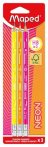 MAPED Grafitceruza radírral, HB, háromszögletű, MAPED "Black'Peps Neon", vegyes színek MAPED Grafitceruza radírral, HB, háromszögletű, MAPED "Black'Peps Neon", vegyes színek