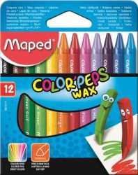 MAPED Zsírkréta, MAPED "Color'Peps Wax", 12 különböző szín