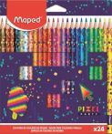 MAPED Színes ceruza készlet, háromszögletű, MAPED "Pixel Party", 24 különböző szín MAPED Színes ceruza készlet, háromszögletű, MAPED "Pixel Party", 24 különböző szín