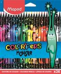 MAPED Színes ceruza készlet, háromszögletű, MAPED "Color'Peps Monster" 24 különböző szín MAPED Színes ceruza készlet, háromszögletű, MAPED "Color'Peps Monster" 24 különböző szín