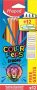   MAPED Színes ceruza készlet, háromszögletű, MAPED, "Color'Peps Strong" 12 különböző szín + 12 ajándék matrica