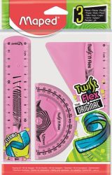MAPED Vonalzókészlet, műanyag, törhetetlen, 3 darabos, MAPED "Twist'n Flex" MAPED Vonalzókészlet, műanyag, törhetetlen, 3 darabos, MAPED "Twist'n Flex"